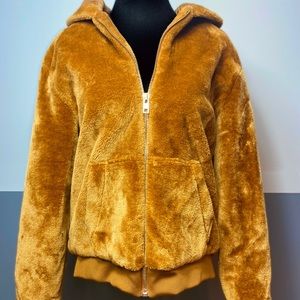 Forever 21 Fluffy Faux Fur Winter Teddy Coat